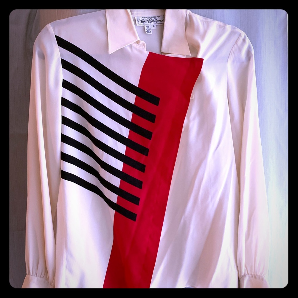 Shear Silk Piano Printed Blouse